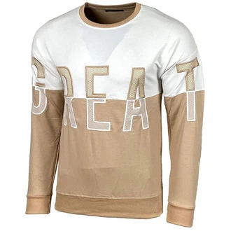 Baxboy Hoodie Herren Pullover Sweatjacke Sweatshirt Langarm Hoody Creme/Beige/Hellblau Baxboy Hoodie Herren Pullover Sweatjacke Sweatshirt Langarm Hoody Creme/Beige/Hellblau