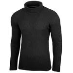 Baxboy Herren Slim Fit Rollkragenpullover Schwarz/Dunkelblau