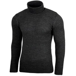 Strickpullover Herren Slim fit Freizeit Feinstrick Rollkragenpullover