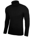 Baxboy Herren Rollkragen Pullover Langarmshirt Slim fit Basic BB-1406 Schwarz