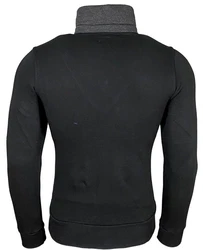 Baxboy Strickpullover Tube-Neck Stehkragen Orange/Schwarz/Dunkelblau