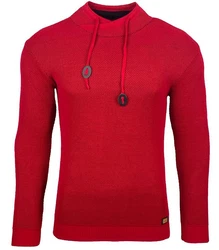 Baxboy Strickpullover Stehkragen Moderner Mnner schwarz
