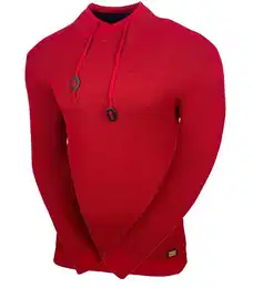 Strickpullover Stehkragen Moderner Mnner schwarzer Meliert Pullover