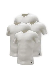 adidas Performance Poloshirt V-Neck T-Shirt (4PK) Weiß/Dunkelblau/Creme
