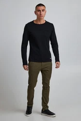 Blend Chinohose Natan Khaki/Dunkelgrün