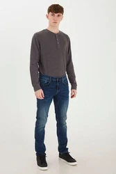 Blend of America 5-Pocket-Jeans Twister Fit Blau/Rot/Khaki