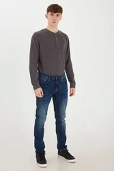 Blend of America 5-Pocket-Jeans Twister Fit Blau/Rot/Khaki