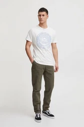 Blend Stoffhose BLEND BHWoven Khaki/Dunkelgrün/Creme