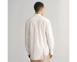 Gant Langarmhemd 3000100 Herren Regular Poplin Hemd Creme/Weiß