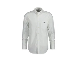 Gant Langarmhemd 3000100 Herren Regular Poplin Hemd Creme/Weiß