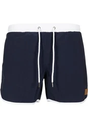 URBAN CLASSICS Badeshorts Retro Swimshorts Dunkelblau/Blau