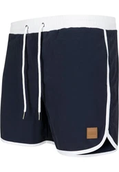 URBAN CLASSICS Badeshorts Retro Swimshorts Dunkelblau/Blau