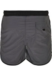 URBAN CLASSICS Badeshorts Retro Swimshorts Dunkelgrau/Hellgrau/Grau