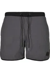 URBAN CLASSICS Badeshorts Retro Swimshorts Dunkelgrau/Hellgrau/Grau