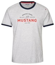 MUSTANG Schlafanzug (2 tlg) Oberteil Short graumelange/navy