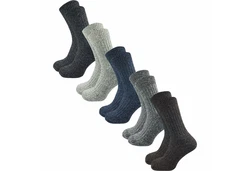 GAWILO Norwegersocken (10 Paar) Dunkelblau/Schwarz/Grau/Dunkelgrau