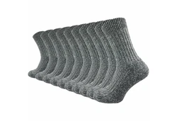 GAWILO Norwegersocken (10 Paar) Dunkelgrau/Hellgrau/Grau/Schwarz