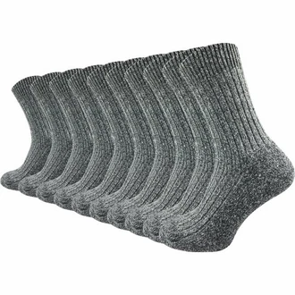 GAWILO Norwegersocken (10 Paar) Dunkelgrau/Hellgrau/Grau/Schwarz