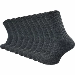 Norwegersocken fr warme Fe aus 70% Wolle - Thermosocke fr Herren (10 Paar) Dickes Fersenpolster und Plschsohle - Wintersocken gegen kalte Fe