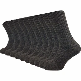 Norwegersocken fr warme Fe aus 70% Wolle - Thermosocke fr Herren (10 Paar) Dickes Fersenpolster und Plschsohle - Wintersocken gegen kalte Fe