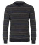 CASAMODA Strickpullover Dunkelblau/Hellblau/Rot/Dunkelgrün