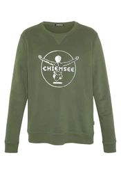 Chiemsee Sweatshirt im Label-Look Dunkelgrün