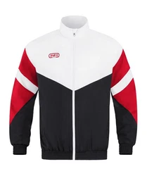 Jako Sweatjacke Retro Freizeitjacke Weiß/Schwarz/Rot/Grau