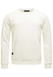 Red Bridge Herren Crewneck Sweatshirt Pullover Premium Basic Ecru
