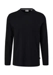 s.Oliver Longsleeve Basic mit Brusttasche Schwarz/Dunkelblau