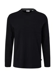 Longsleeve Basic mit Brusttasche, Rundhals-Ausschnitt, langarm