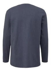 s.Oliver Longsleeve Basic mit Brusttasche Dunkelblau/Grau/Blau