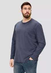 s.Oliver Longsleeve Basic mit Brusttasche bergrün