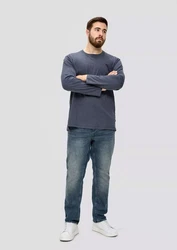 s.Oliver Longsleeve Basic mit Brusttasche bergrün