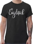 Shirtracer T-Shirt Einzelstück Valentinstag Partner Liebe Schwarz/Grün/Lila