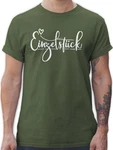 Shirtracer T-Shirt Einzelstück Valentinstag Partner Liebe Dunkelgrün/Grün