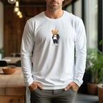 Banco Longsleeve Langarmshirt mit Teddy Druck Rundhalsausschnitt Grau/Weiß/Braun/Silber/Beige/Hellblau Banco Longsleeve Langarmshirt mit Teddy Druck Rundhalsausschnitt Grau/Weiß/Braun/Silber/Beige/Hellblau