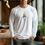 Banco Longsleeve Langarmshirt mit Teddy Druck Rundhalsausschnitt Orange/Grau/Creme/Weiß/Silber Banco Longsleeve Langarmshirt mit Teddy Druck Rundhalsausschnitt Orange/Grau/Creme/Weiß/Silber