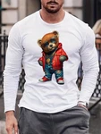 RMK Longsleeve Herren Langarmshirt Rundhals Basic Teddy braun