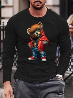 RMK Longsleeve Herren Langarmshirt Rundhals Basic Teddy
