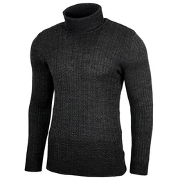 Strickpullover Herren Feinstrick Rollkragen Pullover BB-1732