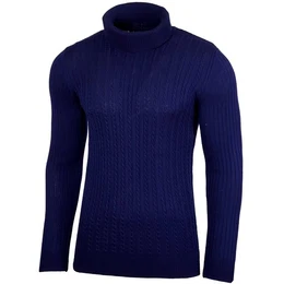Strickpullover Herren Feinstrick Rollkragen Pullover BB-1732