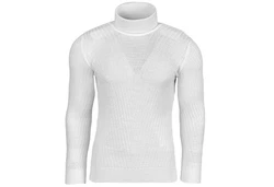 Baxboy Herren Slim Fit Rollkragenpullover Grau/Weiß/Silber/Creme/Dunkelblau