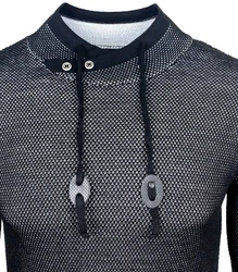 Baxboy Strickpullover Stehkragen Moderner Mnner schwarzer