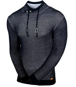Baxboy Strickpullover Stehkragen Moderner Mnner schwarzer Baxboy Strickpullover Stehkragen Moderner Mnner schwarzer