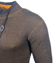Baxboy Strickpullover Stehkragen Moderner Mnner schwarz