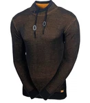 Baxboy Strickpullover Stehkragen Moderner Mnner schwarz