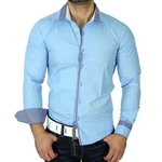 Baxboy Langarmhemd Hellblau/Blau