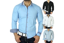 Baxboy Langarmhemd Schwarz/Dunkelblau