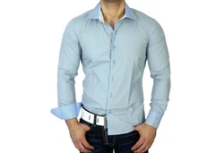 Baxboy Langarmhemd Hellblau/Blau