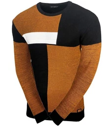 Strickpullover Herren Pullover Strick-Pullover Rundkragen BB-52288